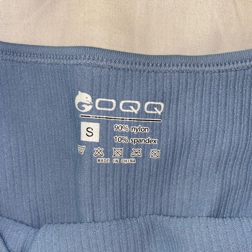 Blue/Grey Ribbed Tank Top - Picture 3 of 4